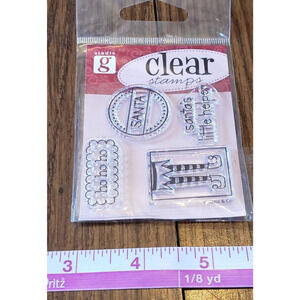 Studio G Holiday Christmas Theme 4 Pack Cling Mounted Rubber Stamps